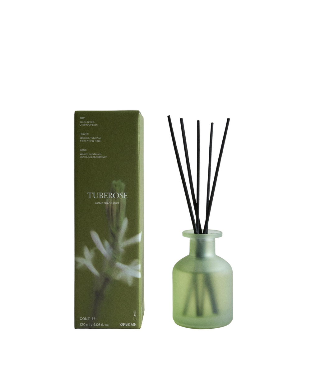 Zara Home Ароматический диффузор с палочками Tuberose, 120 мл, аромат для дома