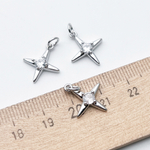 Подвеска Звезда, цвет серебро (родий), фианит, размер 16*14 мм, цена за 1 шт