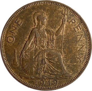 1 пенни 1949 Великобритания