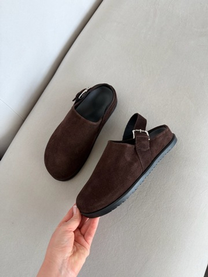 Сабо из натуральной замши