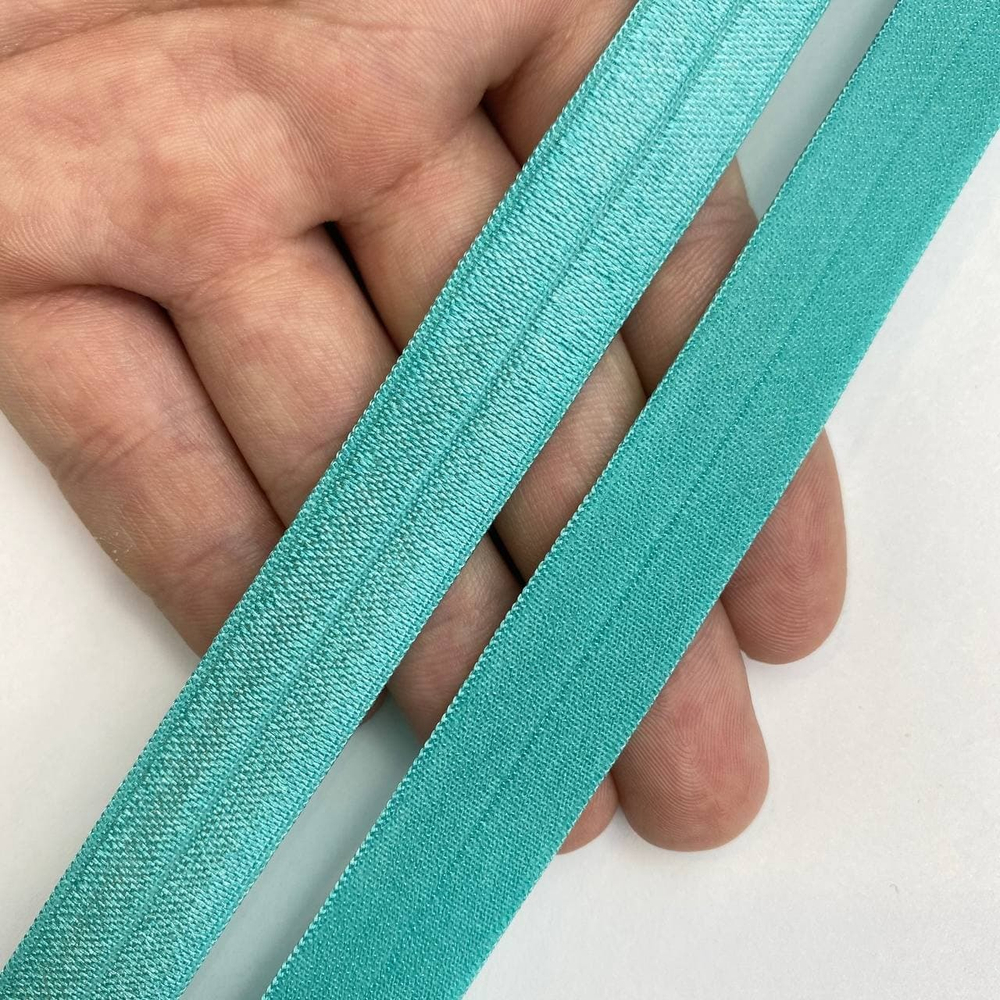 Бейка глянцевая бирюзовая 15 мм