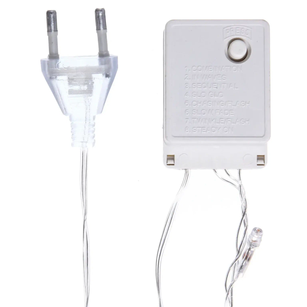 Гирлянда для дома 2,5м 24 лампы LED прозрач.пров.,8 реж, IP-20, Синий