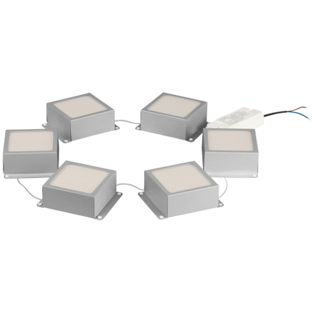 Светильник светодиодный ЭРА Грильято SPO-646-3-4K-S6 36Вт 4000К 89х89мм Домино 100х100 металлик 6 кубиков драйвер