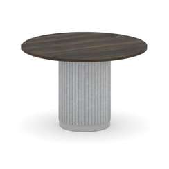 Felto Стол переговорный круглый D=1200 PR.C.SPRG-005.D Дуб Мали/Металл Серый/Зимний Лес 1200*1200*75