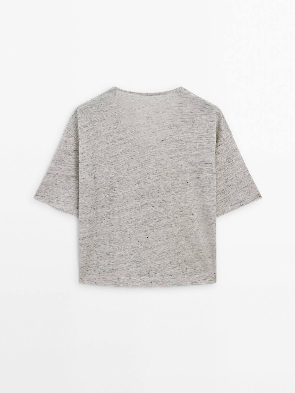 Massimo Dutti | Short sleeve T-shirt 100% linen melange