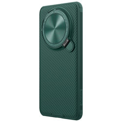 Чехол зеленого цвета (Deep Green) от Nillkin на Huawei Mate 60 Pro и 60 Pro+ с откидной защитной крышкой и поддержкой магнитной беспроводной зарядки, серия CamShield Prop Magnetic Case