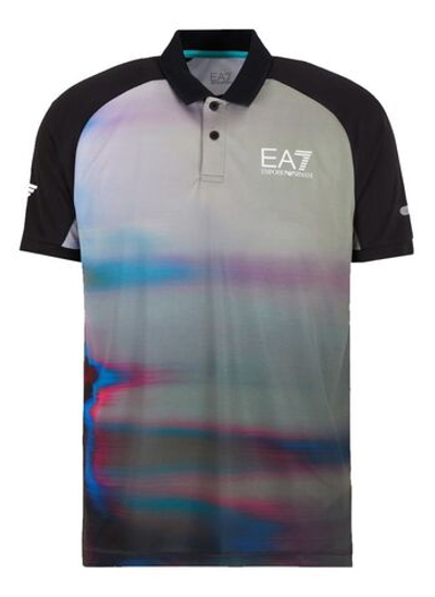 Теннисное поло EA7 Man Jersey Polo Shirt - Multikolor