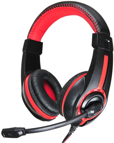 Компьютерная гарнитура Oklick HS-L200, красный, черный