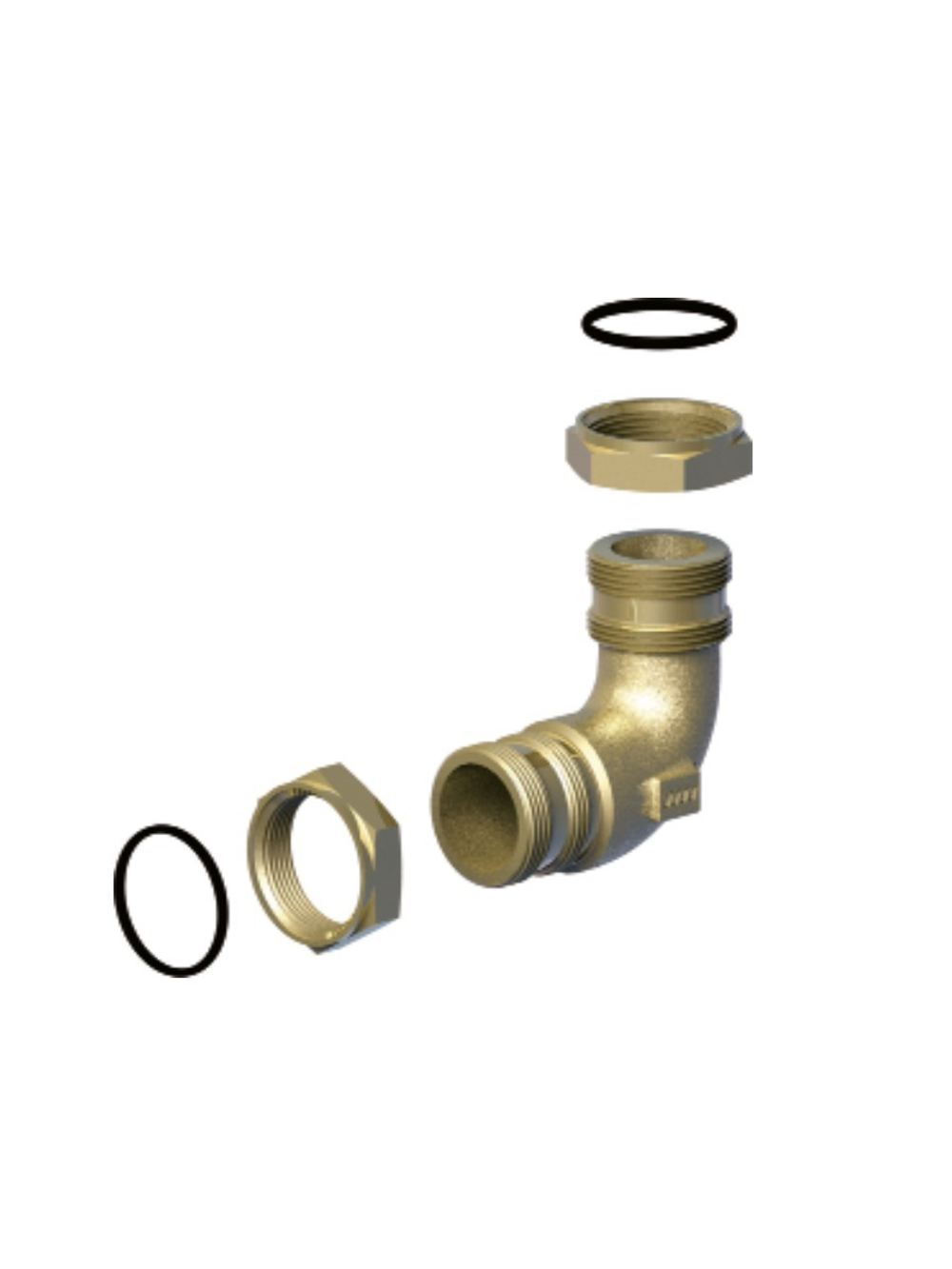 Фитинг всасывающий GOLD угловой 90° G 1 1/2'' x G 1 1/4'' 15511000303