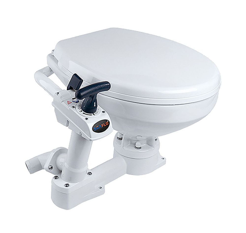 Унитаз судовой SeaFlo, с ручной прокачкой, керамический, стандартный