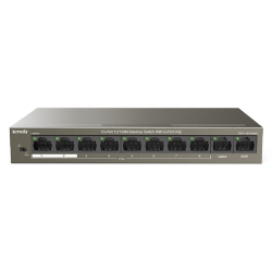 Коммутатор TENDA TEF1110P-8-63W Коммутатор настольный 10-Ports 10/100 Base-TX 8-Ports PoE(PoE бюджет 63W)