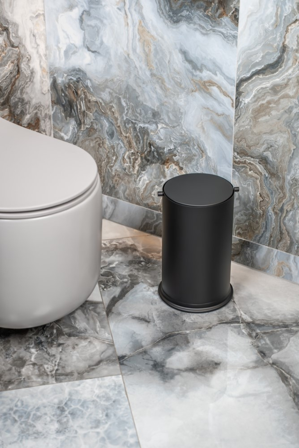 Ведро для мусора с вращающейся крышкой Black