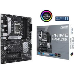 Материнская плата ASUS PRIME H670-PLUS D4 Socket 1700, Intel H670, 4xDDR4, 2xPCI-E 4.0, 2500 Мбит/с, 3xUSB 3.2 Gen1, 2xUSB 3.2 Gen2, USB 3.2 Gen2 Type-C, HDMI, DisplayPort, ATX