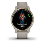 Смарт-часы Garmin Venu 2S песочного цвета с золотистым безелем 010-02429-11