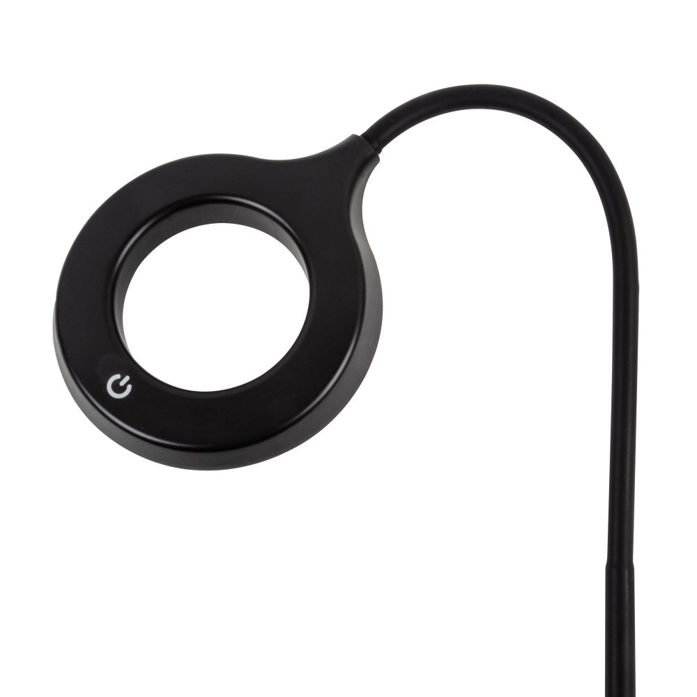 ULM-T610 7W-4500K-DIM BLACK Торшер напольный светодиодный. 7W. с регулировкой наклона. Сенсорный выключатель. Диммер. Черный. ТМ Uniel