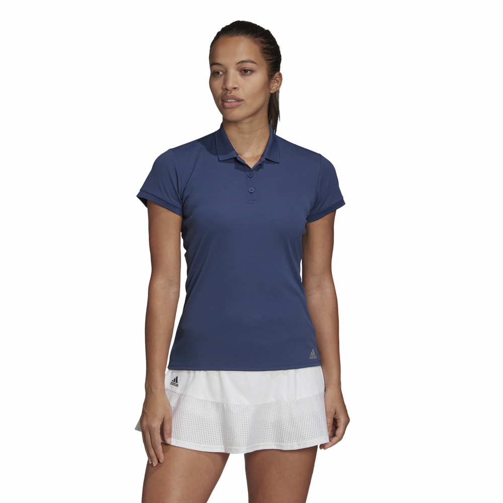 Женское поло Adidas W Club 3 Stripes Polo - Фиолетовый