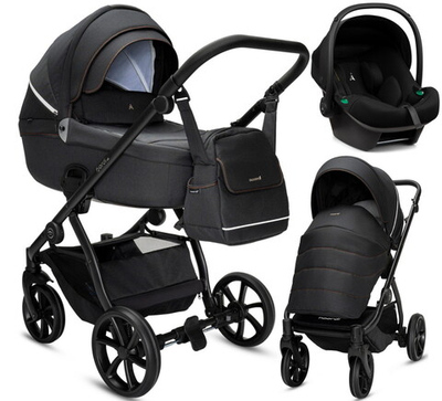 Детская коляска Noordi Fjordi V2 3 в 1 с автокреслом Terra Black 1462815 Voyager Black