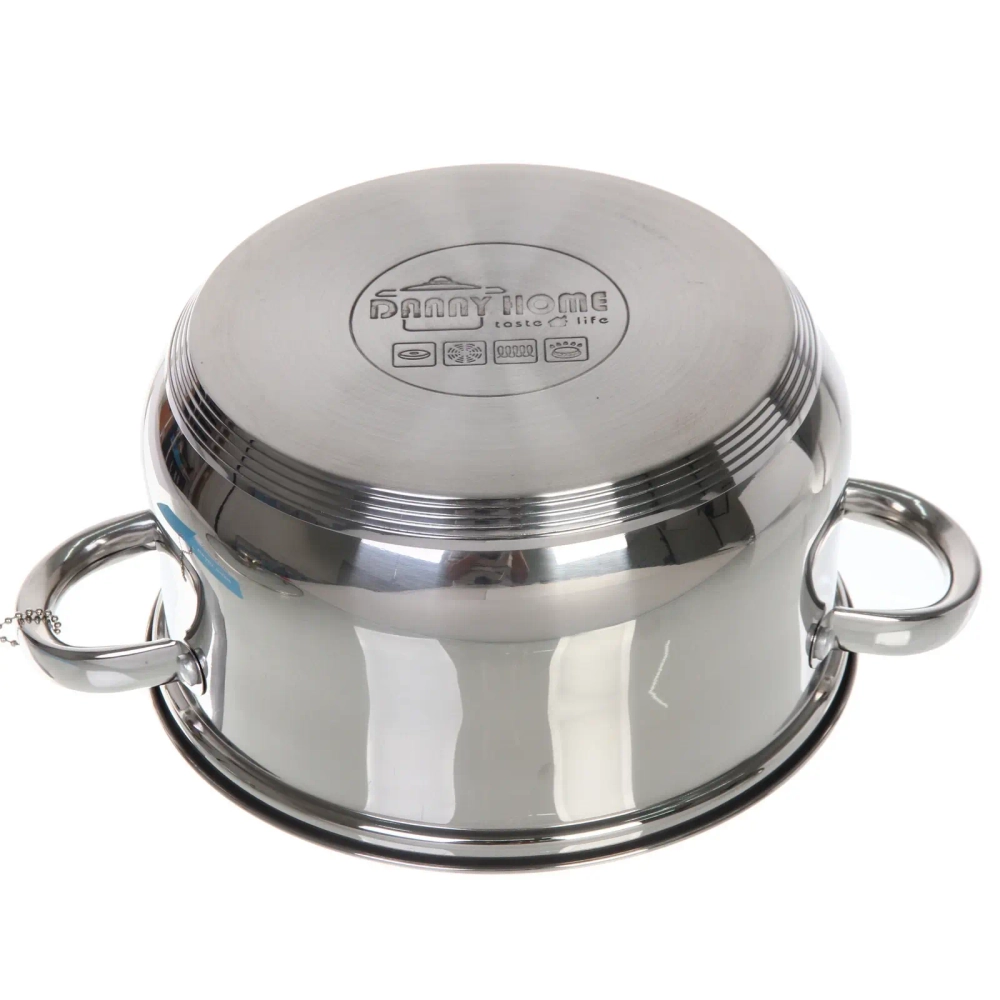 Набор посуды из нержавеющей стали EMMA 3 предмета (3 кастрюли 1,9л, 3,6л, 6,1л), DH12-3