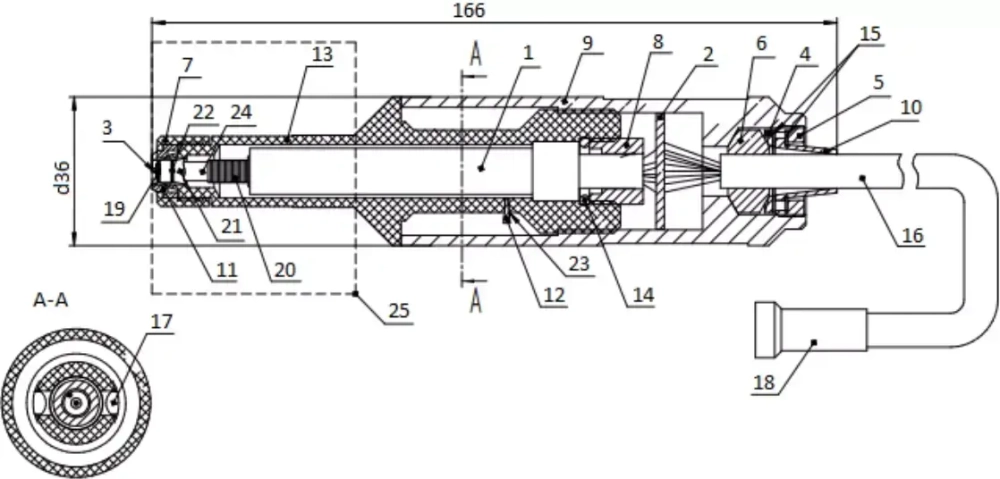 ИБЯЛ.418425.117 амперометрический электрохимический датчик кислорода для газоанализатора АНКАТ-7655-02 и АНКАТ-7655-03
