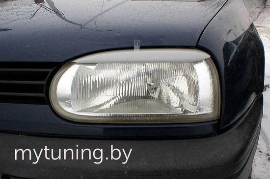 Реснички на фары прямые для Volkswagen Golf 3