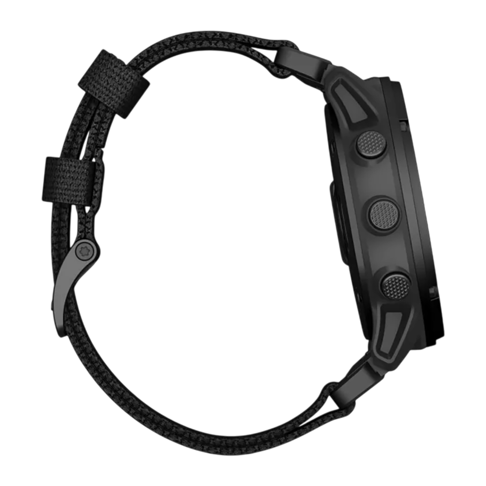 Спортивные часы Garmin tactix Delta Solar Edition Ballistics, чёрный нейлоновый ремешок, чёрный силиконовый ремешок Безель из стали с DLC-покрытием, дисплей Solar со стеклом Power Sapphire. Нейлоновый ремешок и силиконовый ремешок с классическими застёжка