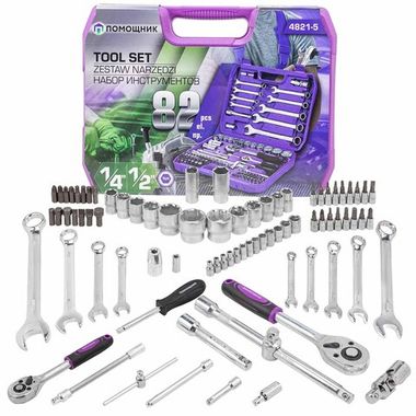 Набор инструментов 82пр. 1/4'', 1/2''(6гр.) Помощник 4821-5
