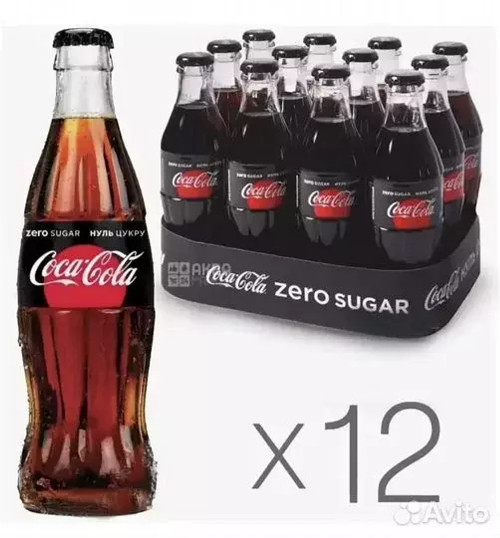 Газированный напиток Coca-Cola Zero, 12 шт по 0,25 л