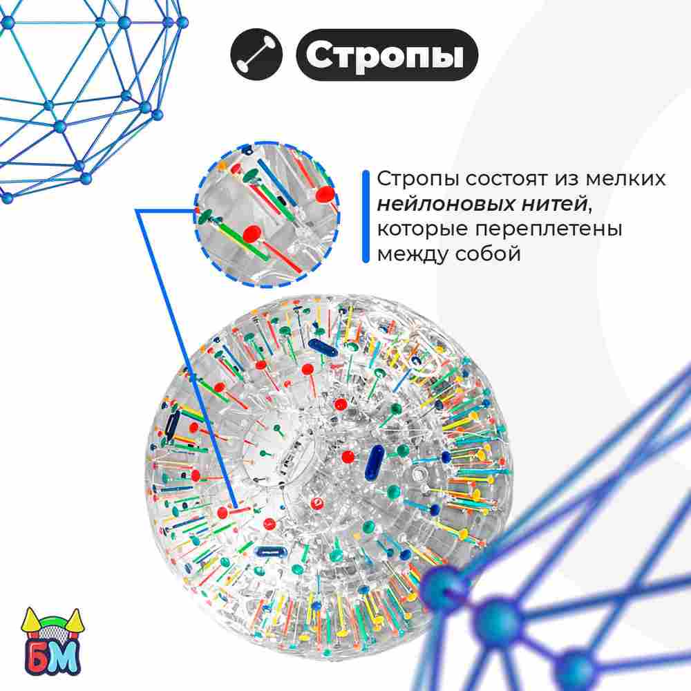 Светящийся зорб "Магический шар" ТПУ, диаметр 3 м