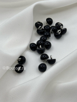 Пуговицы Жемчужные18 черные 8 мм