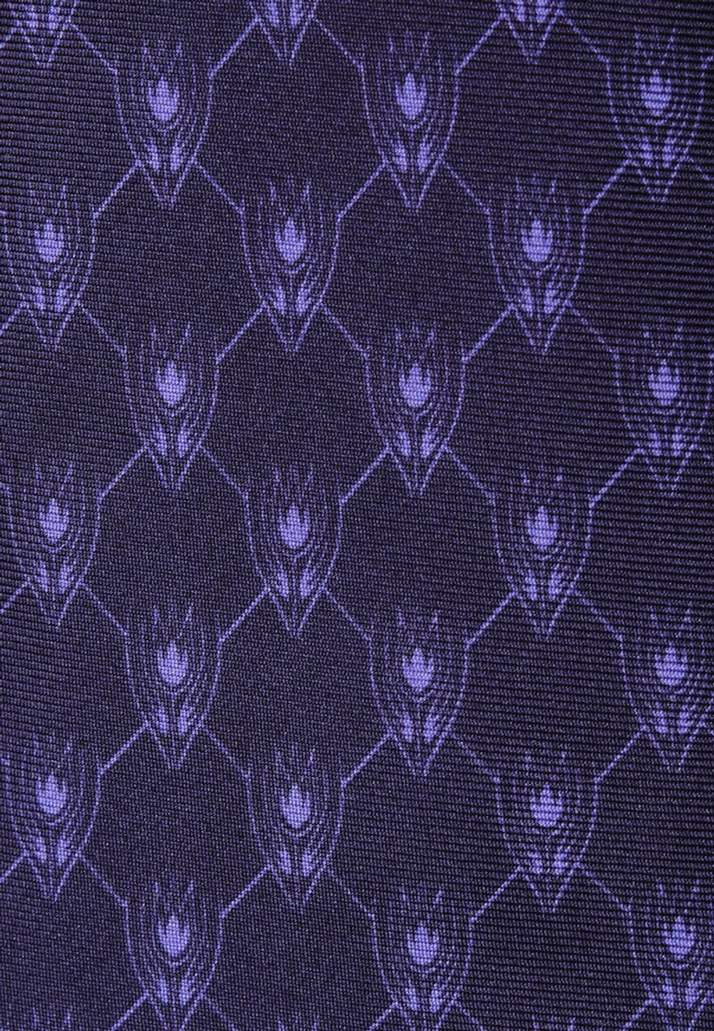 Галстук из шелка Ласточка и тюльпан DARK PURPLE