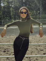 Брюки с поясом-шнурком