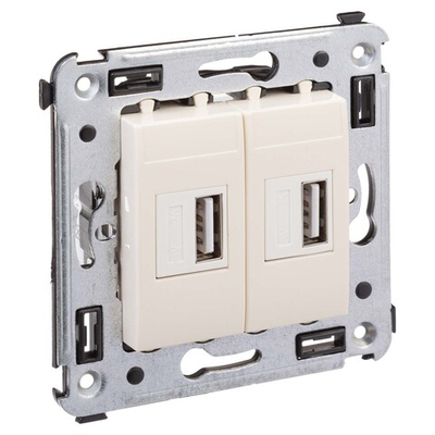 USB зарядное устройство в стену, "Avanti", "Ванильная дымка"