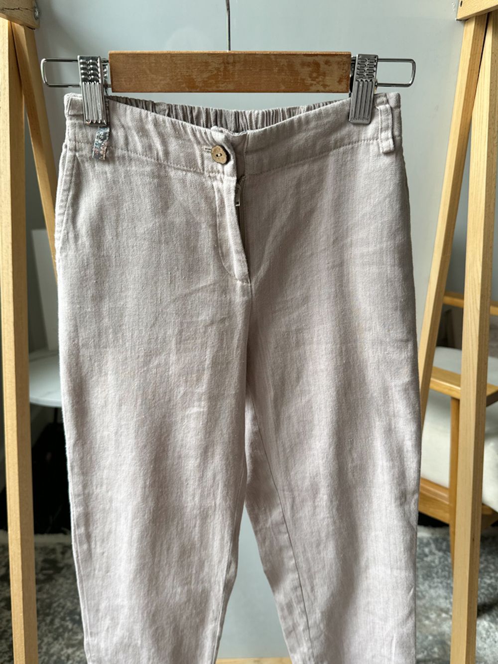 Брюки из хлопка и льна Migle Cashmere, 128