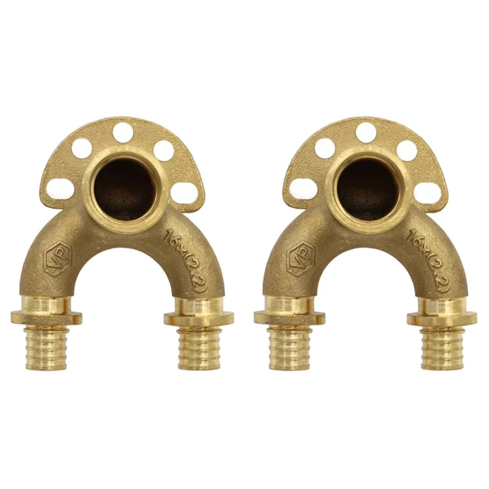 Уголок VIEIR проточный настенный для труб из сшитого полиэтилена ZL16X2,0-Rp1/2" VER-PRO VRP1620L