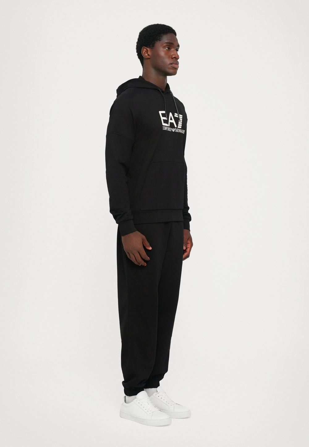 EA7 Emporio Armani Толстовка с капюшоном - Чёрный