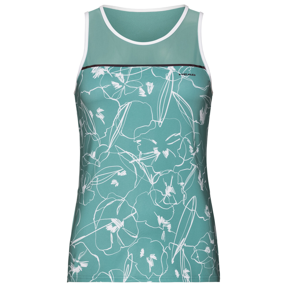 Топ теннисный Head Performance Tank Top W - turquoise/white