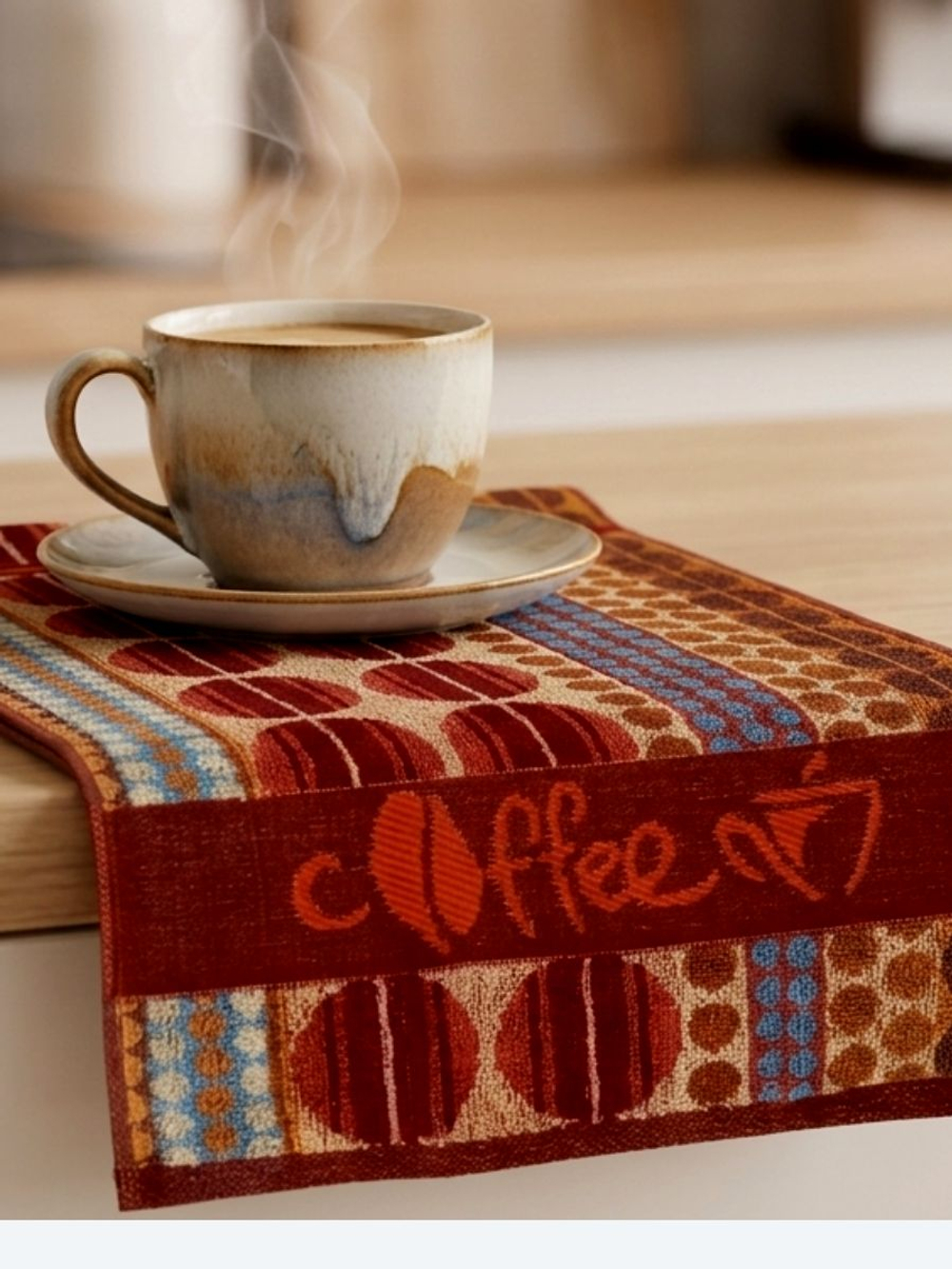 Полотенце махровое Coffee 30х60 см хлопок 100%, для рук, лица и кухни, коричневое, 420 г/м2