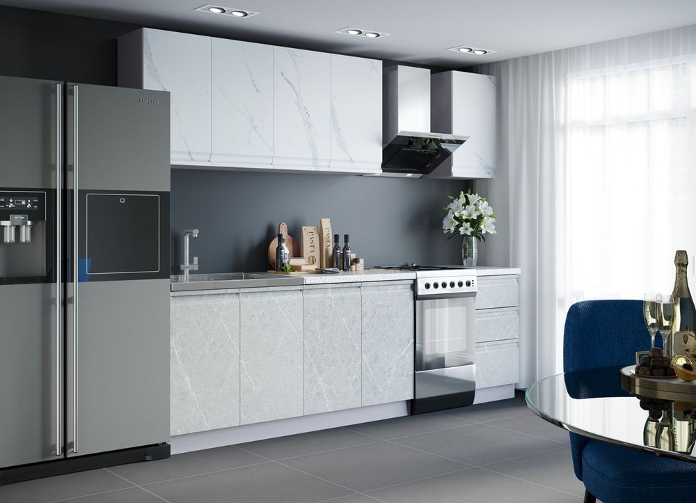 Кухня Модуль П 500 Скала Арктик (правый)