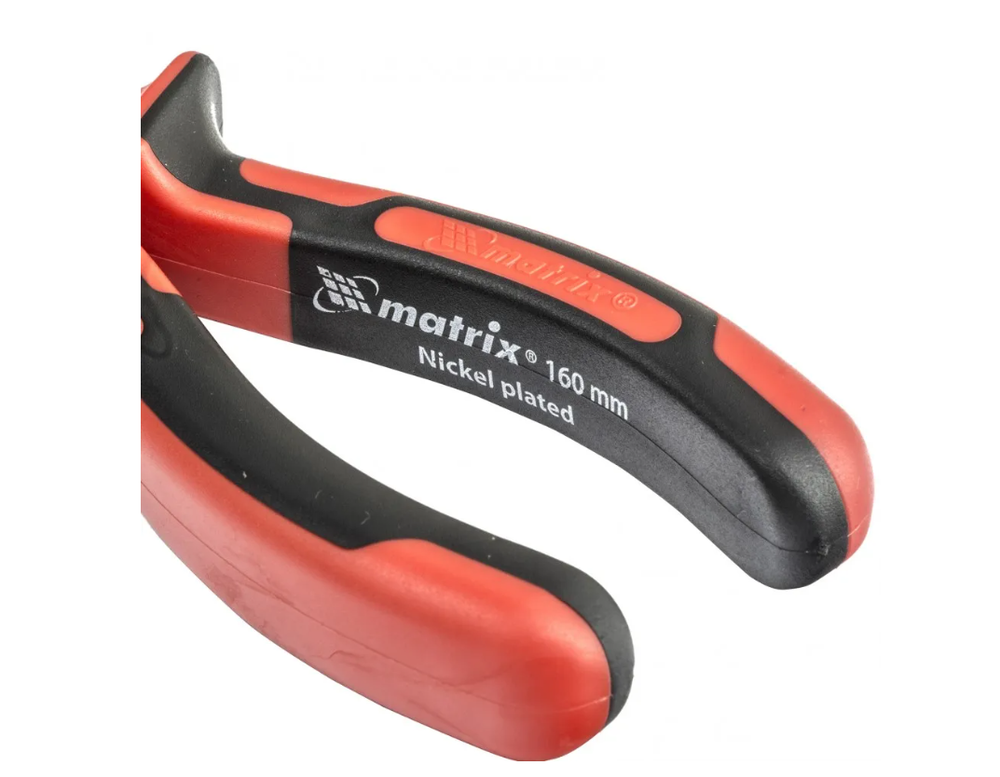 Круглогубцы Matrix NICKEL 160 мм, никелированные, двухкомпонентные рукоятки 17355