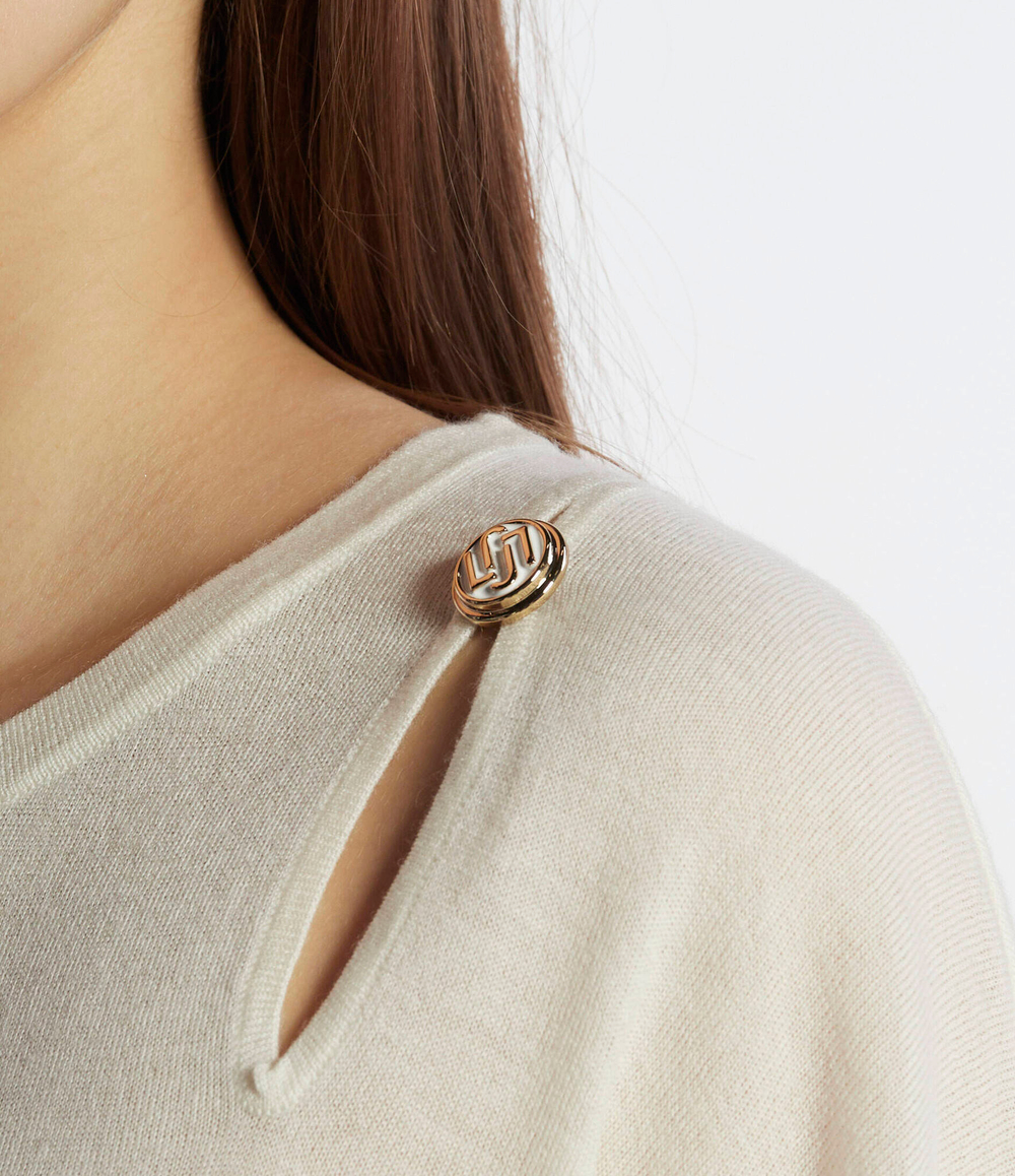 Хлопковый свитер Liu Jo - кремовый(CA4115 MA63O)