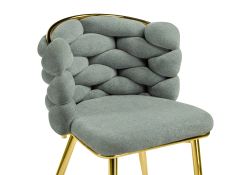 Стул на металлокаркасе Rendi light gray / gold