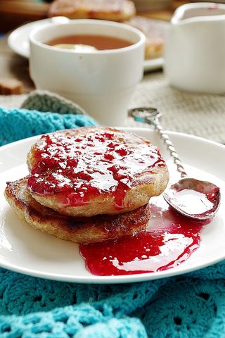 Постные фруктовые оладьи