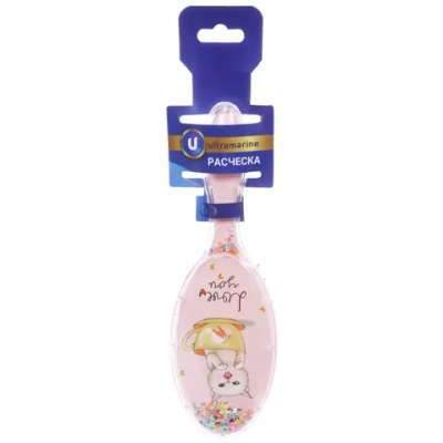 Расческа массажная детская «ФРАТТИ БУМ», кошечка Реми, форма овал, 20*6,5см (блистер Ультрамарин)