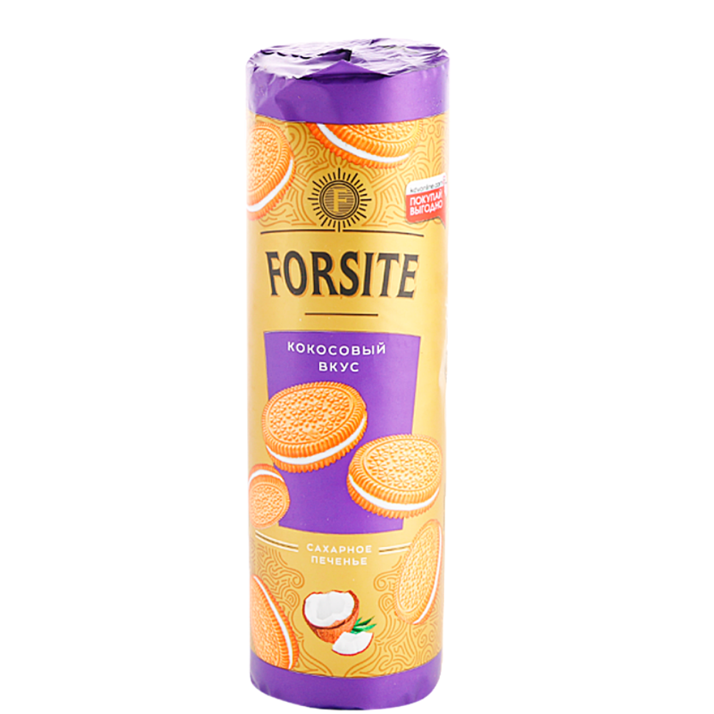 Печенье-сахарное Forsite Кокосовый вкус 220 гр