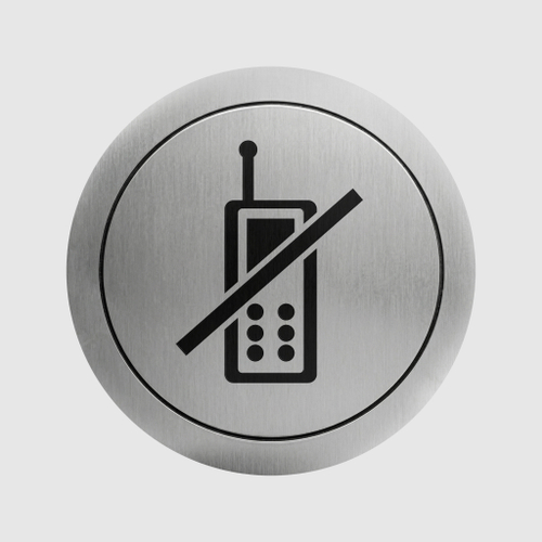 Табличка "Выключите звук телефонов" нерж. сталь NOFER 16733.2.S матовый