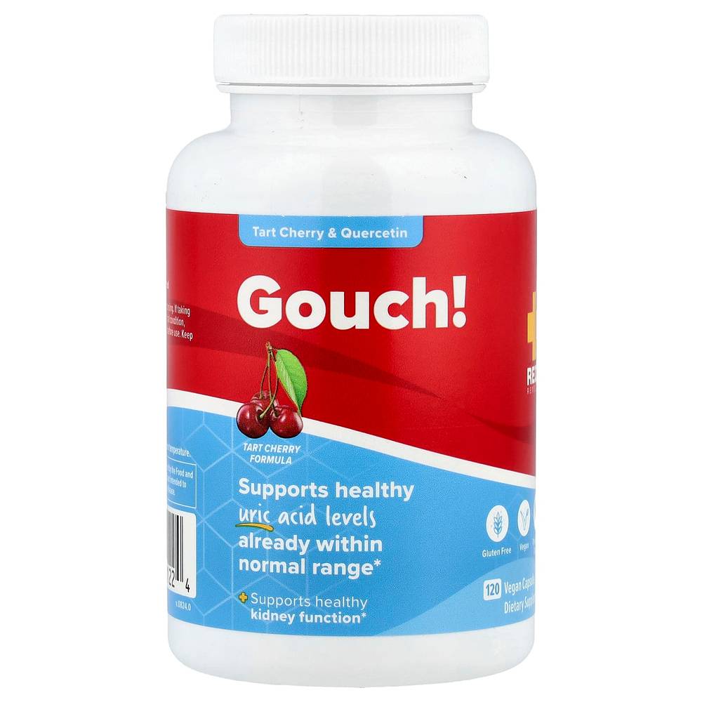 Redd Remedies, Gouch!, вишня и кверцетин, 120 веганских капсул