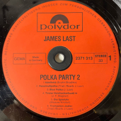 Винтажная виниловая пластинка LP James Last Polka Party II (Germany 1972) Blue Polka