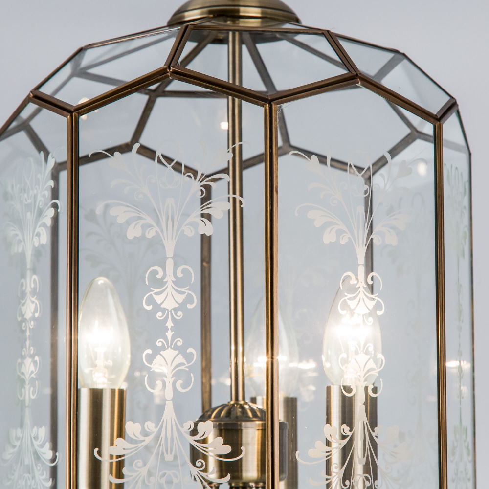 Citilux Витра-2 CL442230 Люстра подвесная витражная Бронза