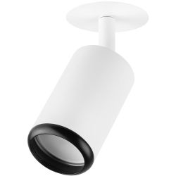 Светильник встраиваемый алюминиевый ЭРА KL106 WH/BK под лампу MR16 GU10 белый/черный матовый