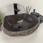 Раковина из речного камня RS-64893 40*37*15 0861